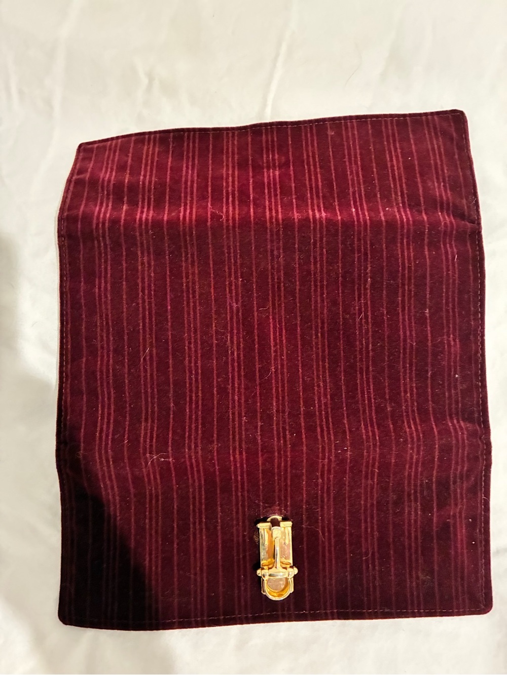Rare Vintage Lancetti Italy Wine Red Velvet Gold Horsebit Evening Bag Clutch - Picture 9 of 11